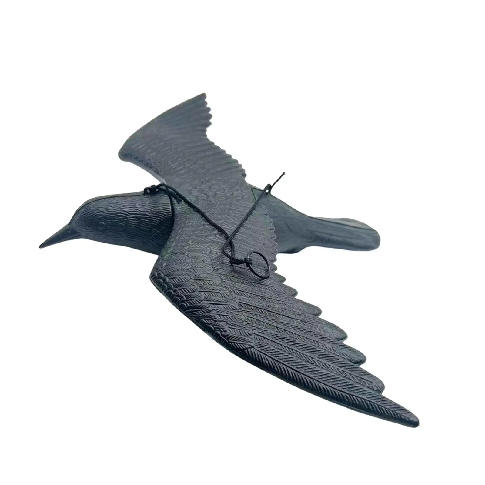 Realistic Crow Decoys Flying Crow Ornament for Halloween Party Holiday Home