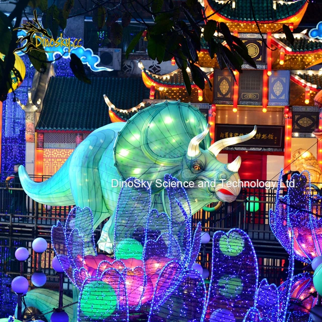 ATV&UTVFestival huge traditional Chinese decoration animals and characters cloth lanterns