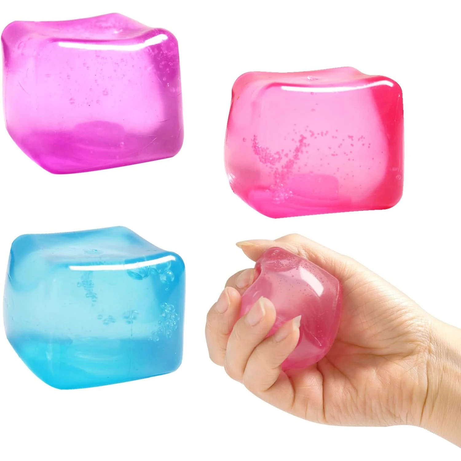 

Transparent cube maltose squeeze pressure ball, stress relieving and relaxing toy, slow rebound stress relieving toy
