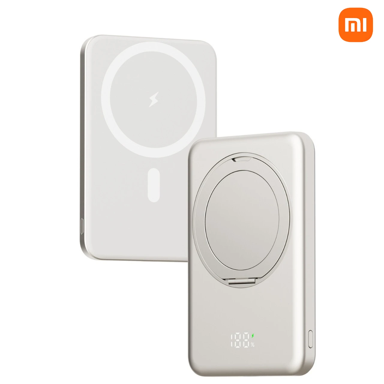 بنك طاقة لاسلكي مغناطيسي صغير بقدرة 10000 مللي أمبير في الساعة من Xiaomi مع شحن سريع وحامل PD بقدرة 20 وات؛ حزمة بطارية خارجية محمولة لهاتف iPhone