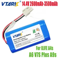 NEW 14.8V 12800mAh 14.4V 9.8Ah Lithium Battery For ILIFE A4 A4s V7 A6 V7s Plus Robot Vacuum Cleaner ILife 4S1P Real Capacity