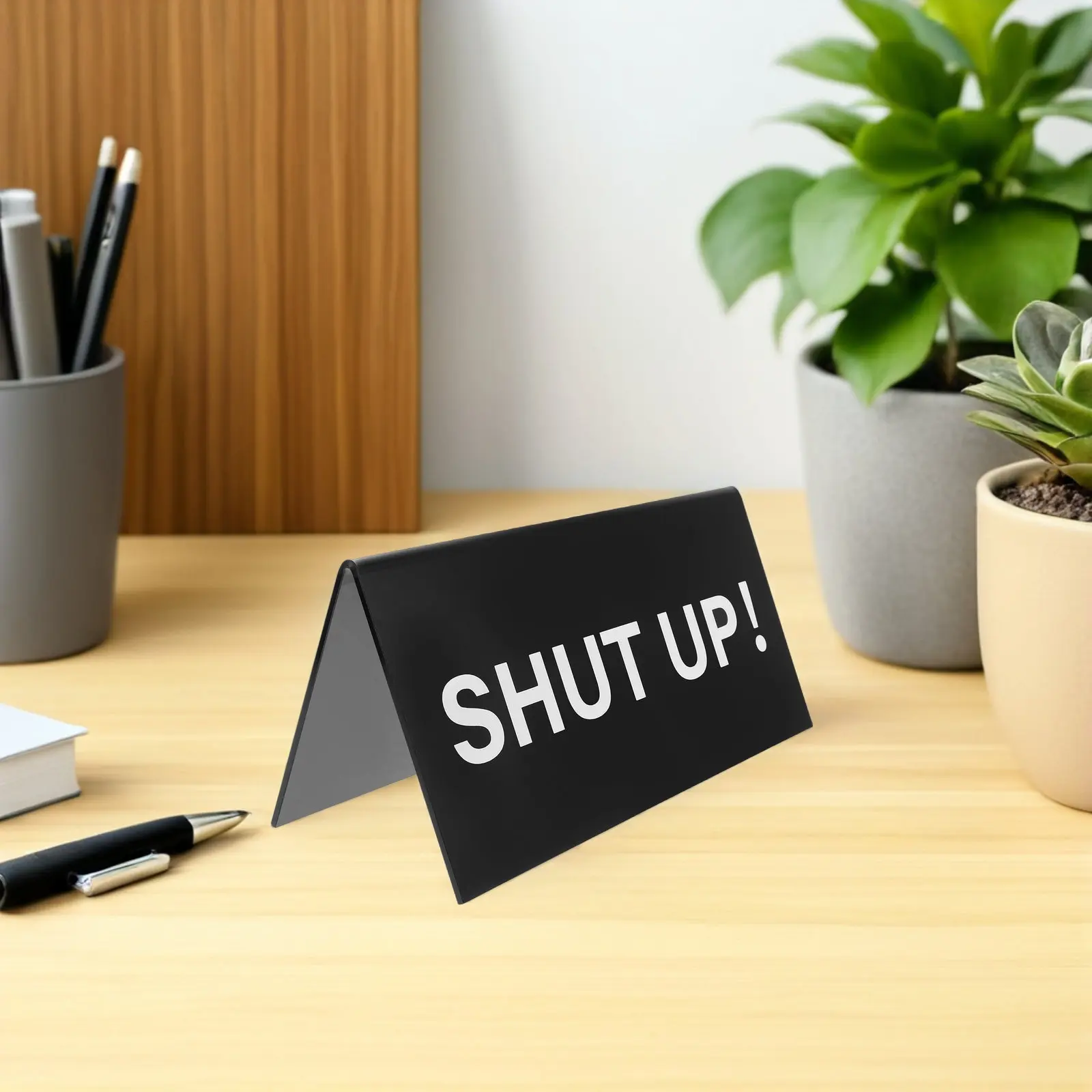 Mute Sign for Office Desk Unique Quiet Reminder Business Meeting Room Decor Conference Table Office Desk Plaque