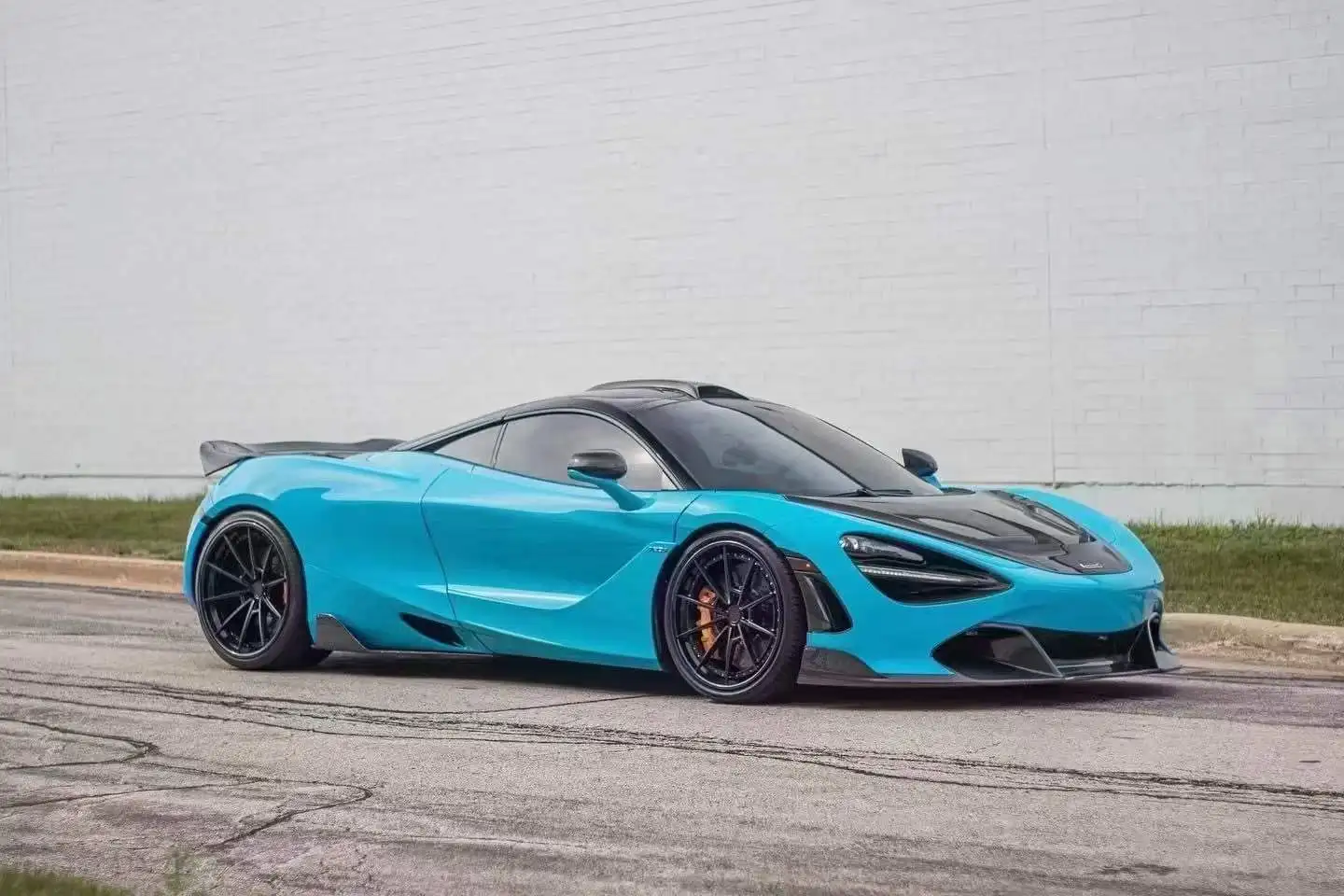 مجموعات هيكل عالية الجودة لـ McLaren 720s ترقية vorsteiner نمط ألياف الكربون الجبهة الشفة الخلفية الناشر Tuyere المفسد مثاليا