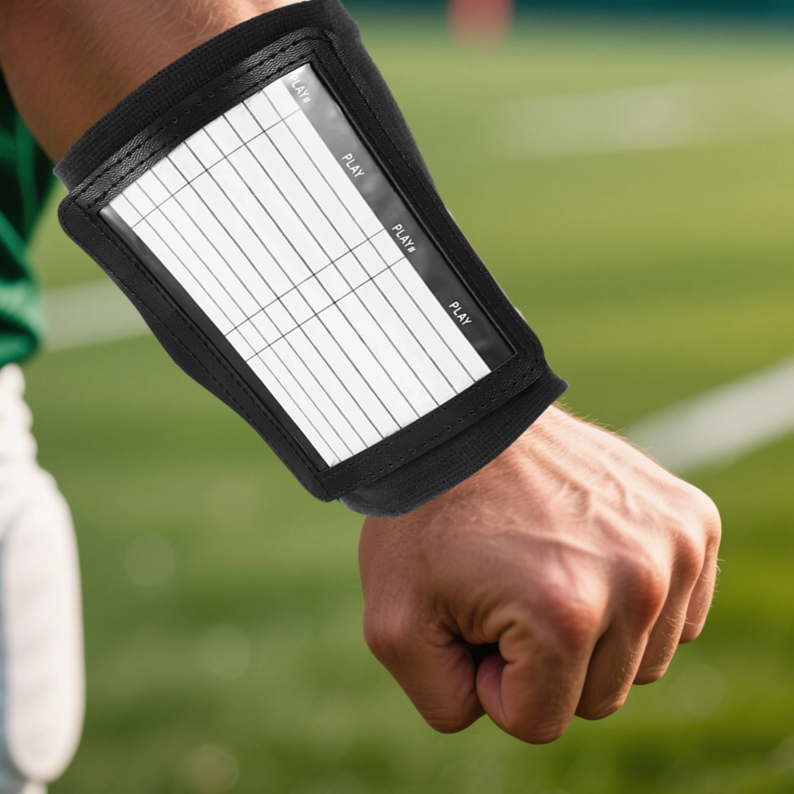

2Pcs Football Play Wristband Polyester Material Comfortable Arm Bands for Youth Quarterback Football Flag Tackle Playbook Gear