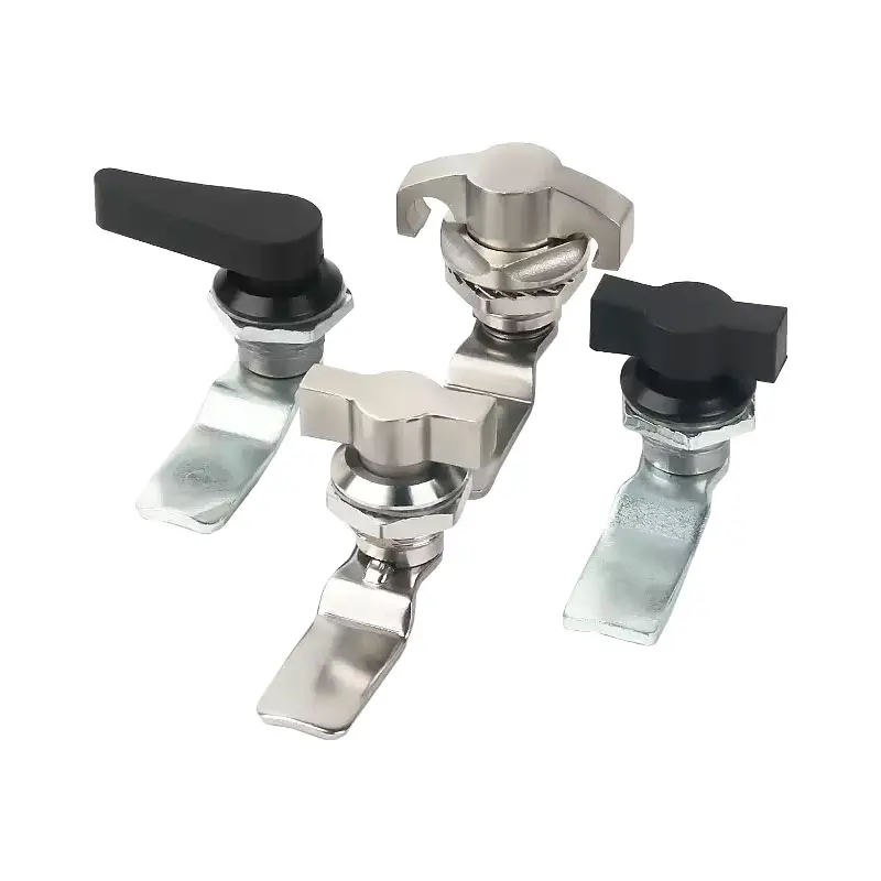 MS714 Cylindrical Tongue Keyless Lock for Cabinet Doors Garage Distribution Cabinet Industrial Quality Lock Handle Tools