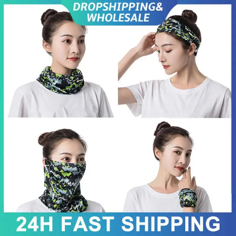 Skin Friendly Riding Mask Ice Silk Ear Veil Cycling Equipment Ice Silk Headscarf Multifunctional Headscarf High Sun Protection