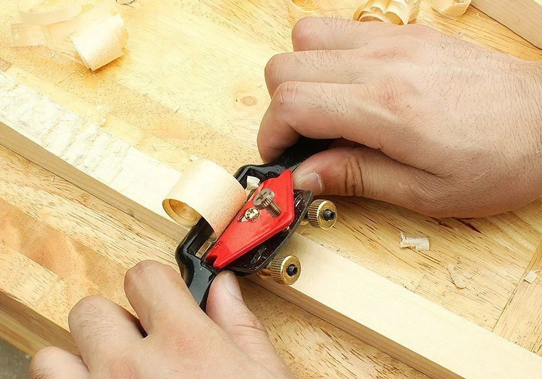 Holzhobel, Handhobelwerkzeug für die Holzbearbeitung, Mini-Hobel mit scharfer, verstellbarer Klinge aus Hochgeschwindigkeitsstahl, 9/10 Zoll, Zimmermannswerkzeug – Detail 3