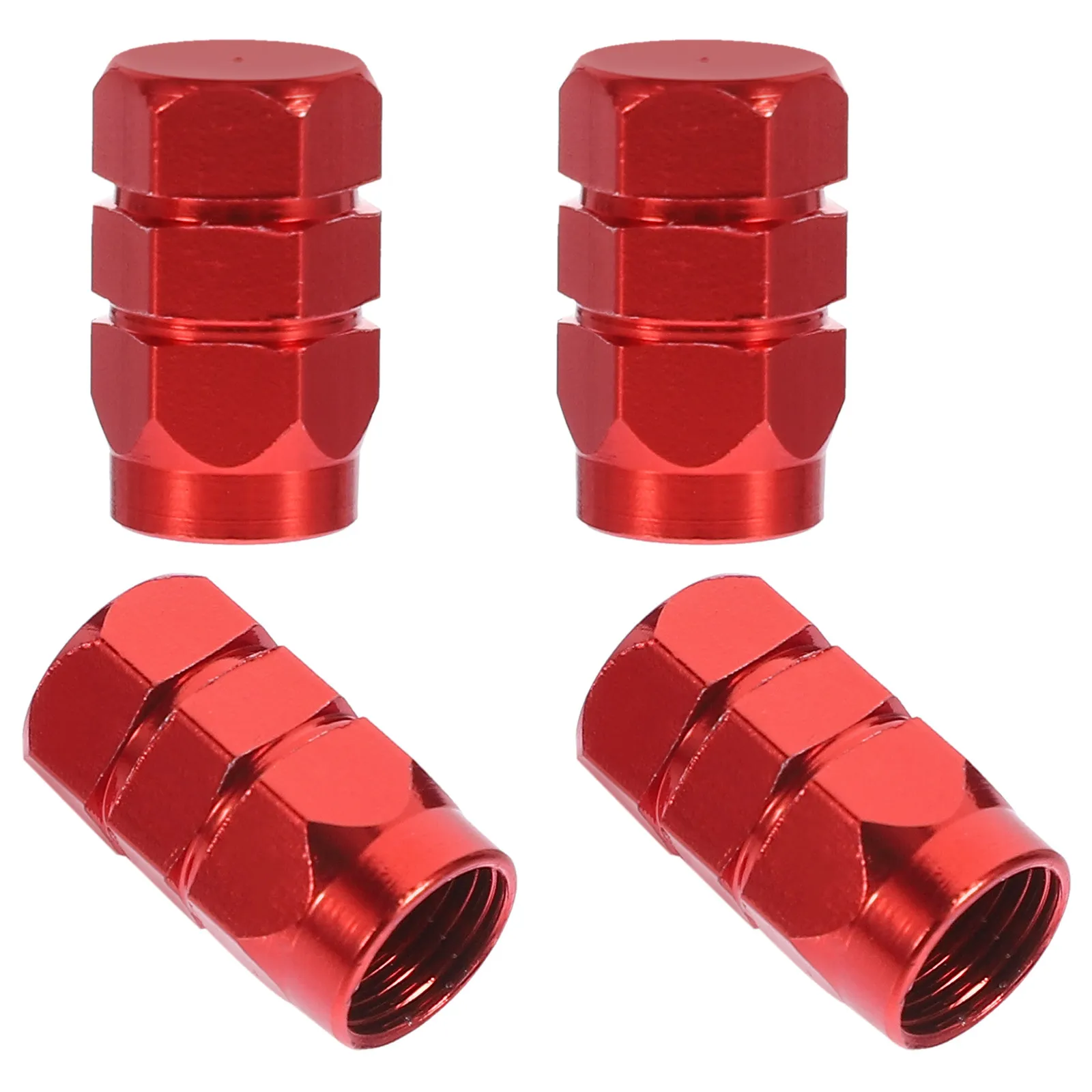 4Pcs Aluminum Alloy Tire Stem Caps Car Truck Pickup Tyre Valve Covers Prevent Dirt Water Leakage Easy Install Strong Corrosion