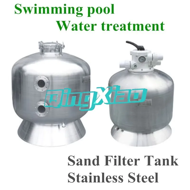 Stainless Steel Sand Tank Pressure Filter Side Outlet Large Tank For Swimming Pool Fish Pond Water Circulation Purification
