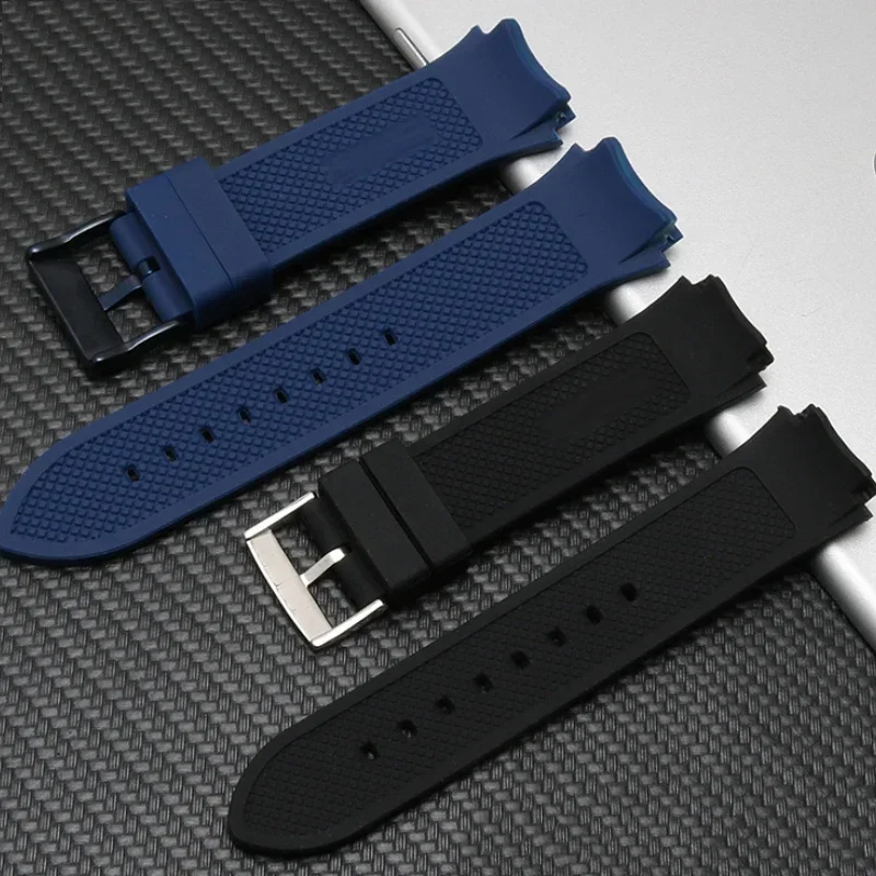 For Guess W0247G3/W0248G5/W0040G6 /W0040G7 /W0040G9/ W0407G2 22mmBlue black soft Rubber watchband sport Silicone strap bracelet