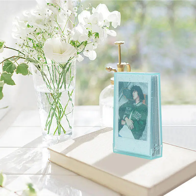 

Mini Photo Album Transparent Photocard Holder Storage Collect Book For Name Card Decoration Case