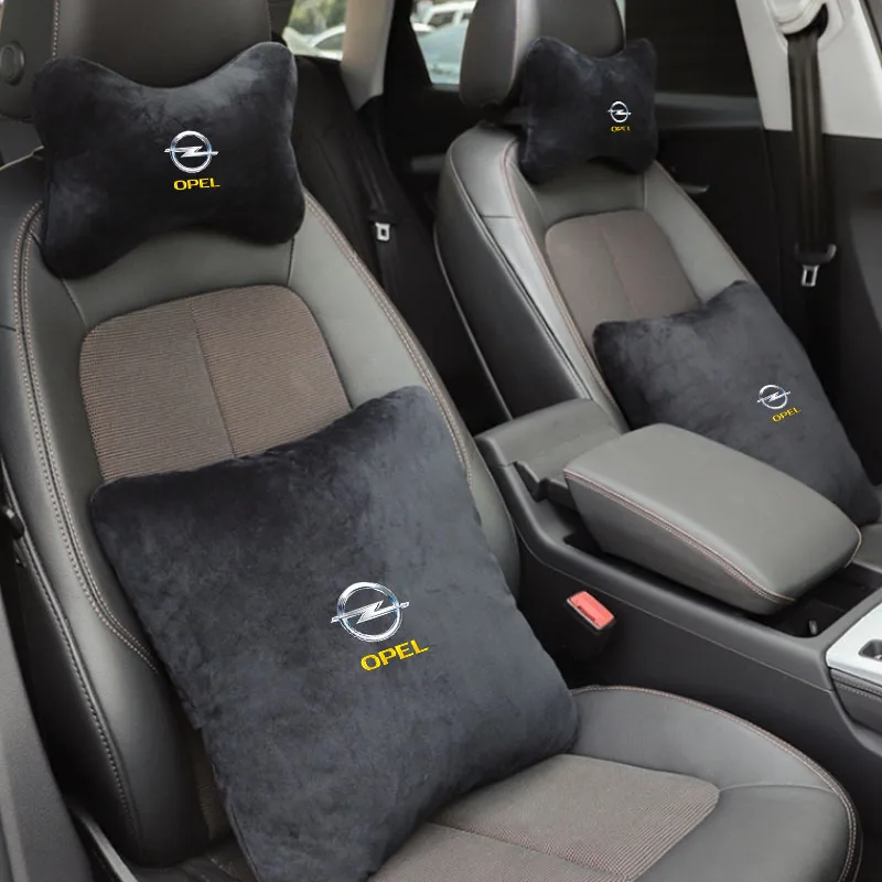 Car Neck Pillow Seat Headrest Lumbar Spine Protectio  Throw pillow for Opel OPC LINE Astra J H G K Insignia Corsa D B E Mokka