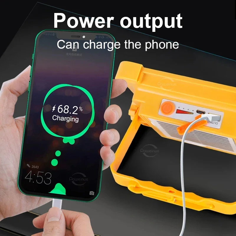 جديد 2400mAh الشمسية فانوس التخييم القابلة لإعادة الشحن عالية قوة البنك LED مصباح الخيمة مغناطيس قوي مصباح يدوي إصلاح مصباح الطوارئ