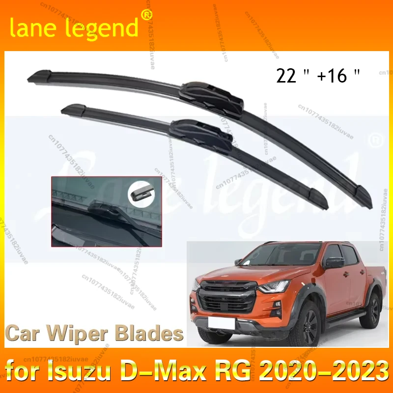 

Car Wiper Blades for Isuzu D-Max RG 2020-2023 Model Two Front Windshield Frameless Snow Scraping Durable Rubber Accessories