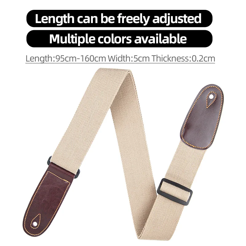 

Guitar Strap, Folk Guitar Strap, Polyester-Cotton Guitar Strap, Shoulder Strap, Crossbody Strap, Suitable for Acoustic and Electric Guitars, Universal Accessories for Men and Women