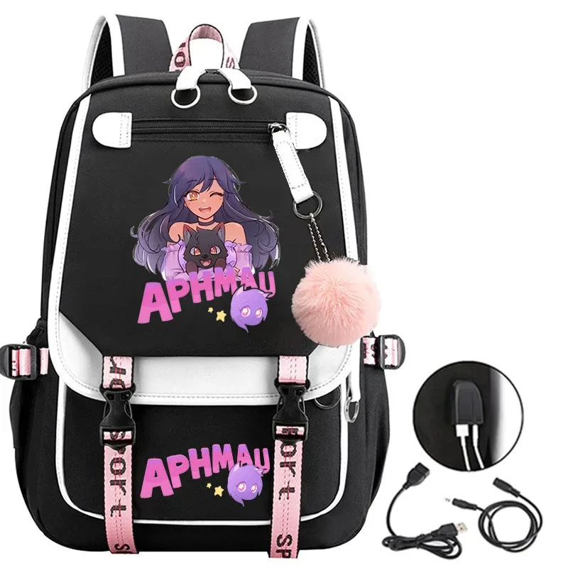 Aphmau Anime Backpack Cosplay Unisex Students School Bag Cartoon Bookbag Laptop Travel Rucksack Outdoor Bag