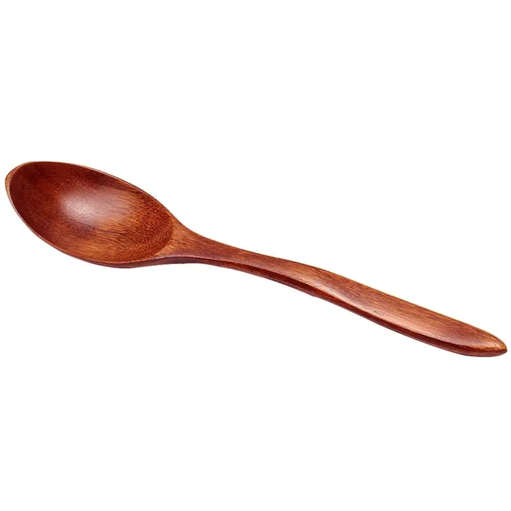 Wooden Spoon Kitchen Korean Style Natural Wood Soup Tableware Cooking Honey Coffee Spoon Mixing Spoon