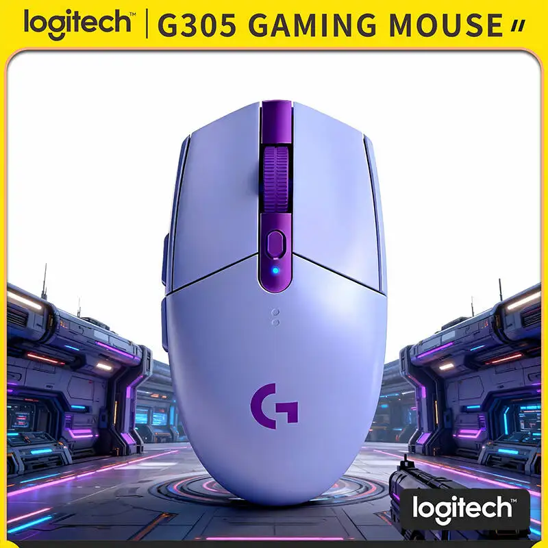 

Беспроводная игровая мышь Logitech G305, 12K DPI, 6 кнопок, низкая задержка, LIGHTSPEED, эргономичная, для ПК, для геймеров LOL