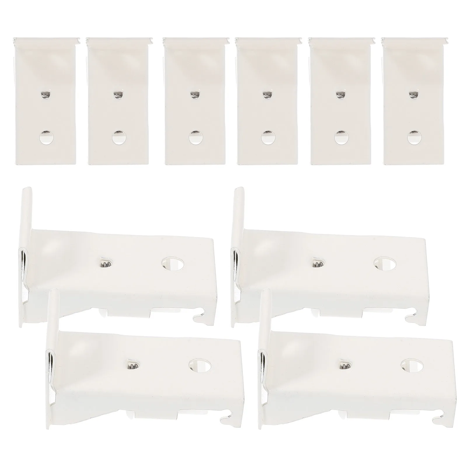 Curtain Track Brackets 12 Piece Set Sturdy Iron ABS Supports for Home Office Window Curtain Rails