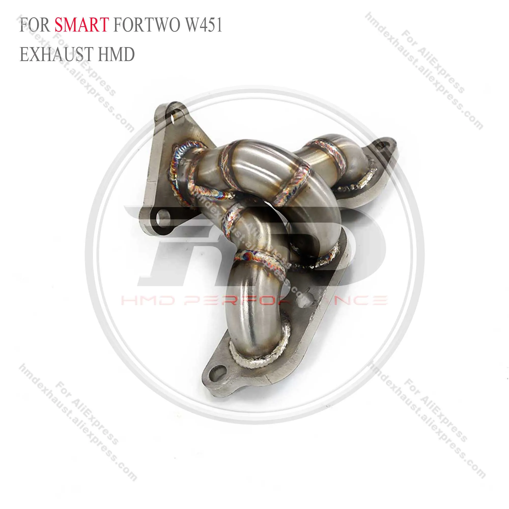 HMD Exhaust System Stainless steel Performance manifold for smart fortwo W451