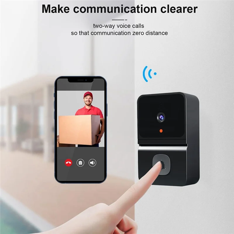 Smart Video Door Bells Wireless WiFi Video Doorbell with Camera Smart Security Doorbell PIR Motion Detection