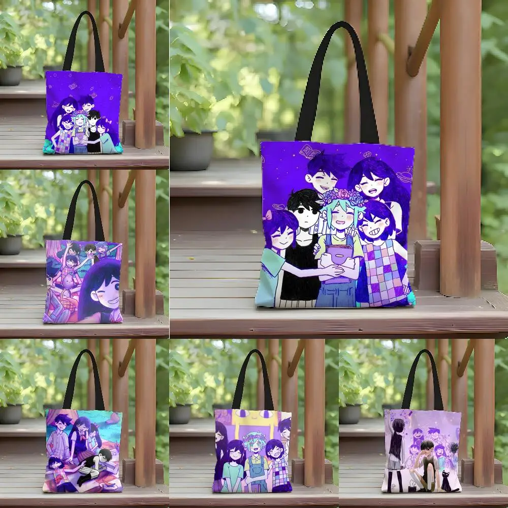 Storage Bags Canvas Shoulder Bag for Boys Girls Anime Crossbody Bags Students Handbag Horror Game O-Omori Personalized