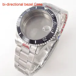 20ATM Diving Tandorio 40mm Bi-directional Stainless Steel Watch Part Case Sapphire Glass Fit Auto NH34 NH35 NH36