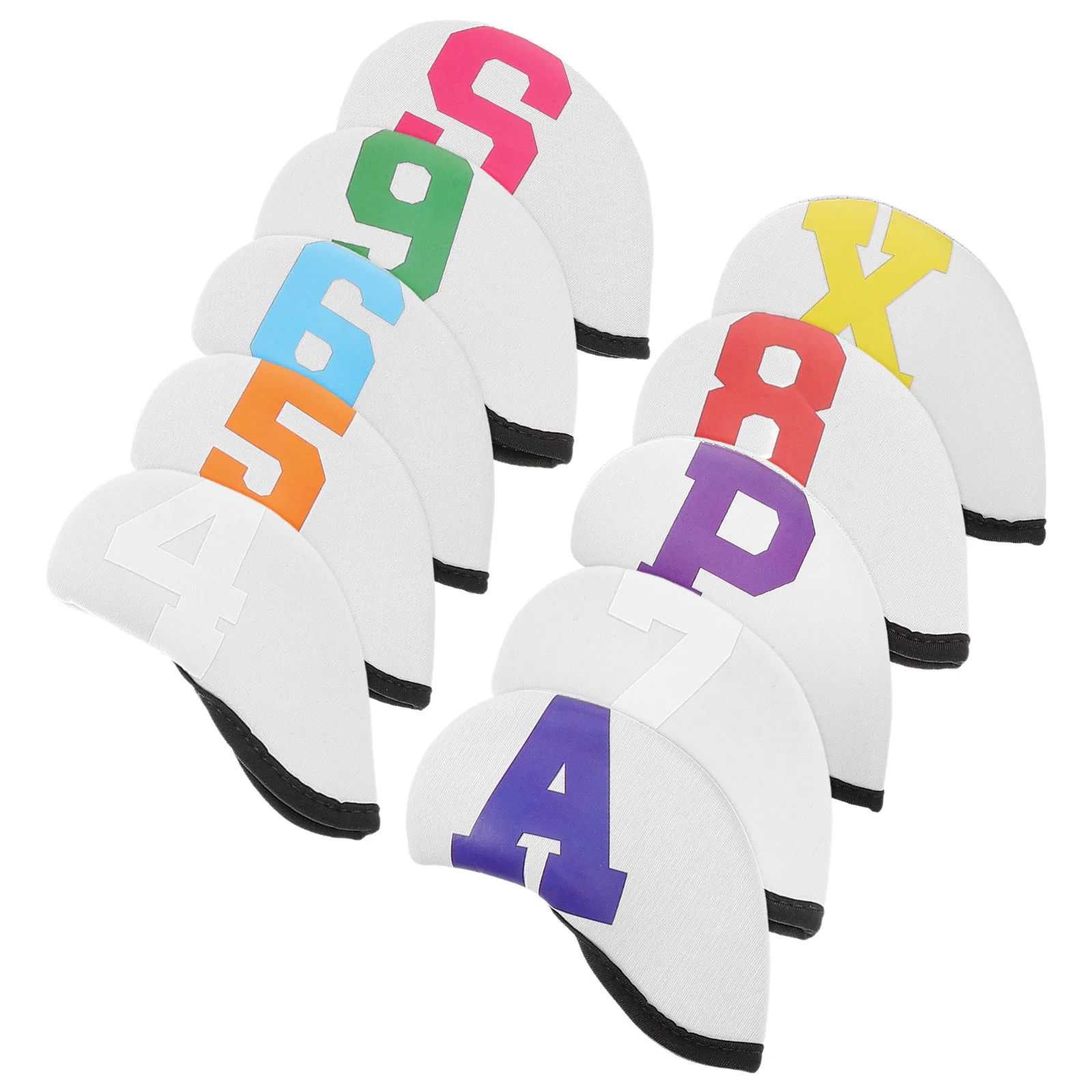 10 قطعة أغطية حديد من النيوبرين لرأس النادي لنوادي الجولف مرقمة حماية متينة مجموعة أغطية حديد الجولف المحمولة