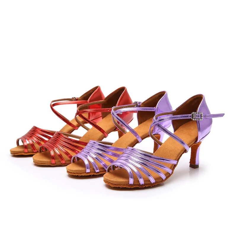 

New Sneakers Latin Dance Shoes For Women Six Straps Female Dancers Adult Cowboys Practicing Dance Children Ballroom Dance