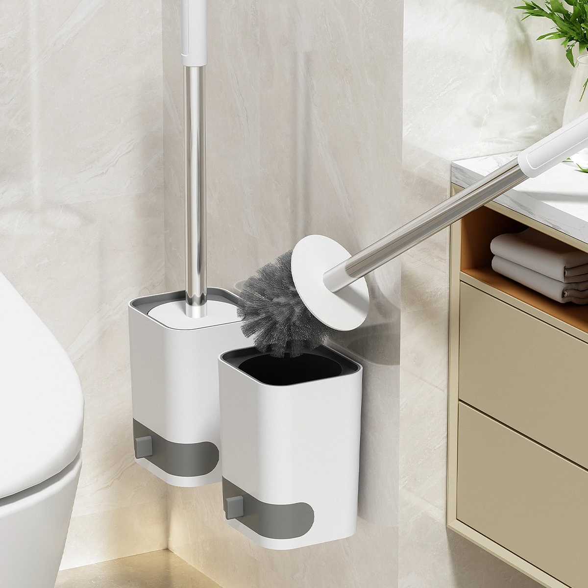 WORTHBUY Cepillo de limpieza d - Toilet Brush Holder reseña y precio