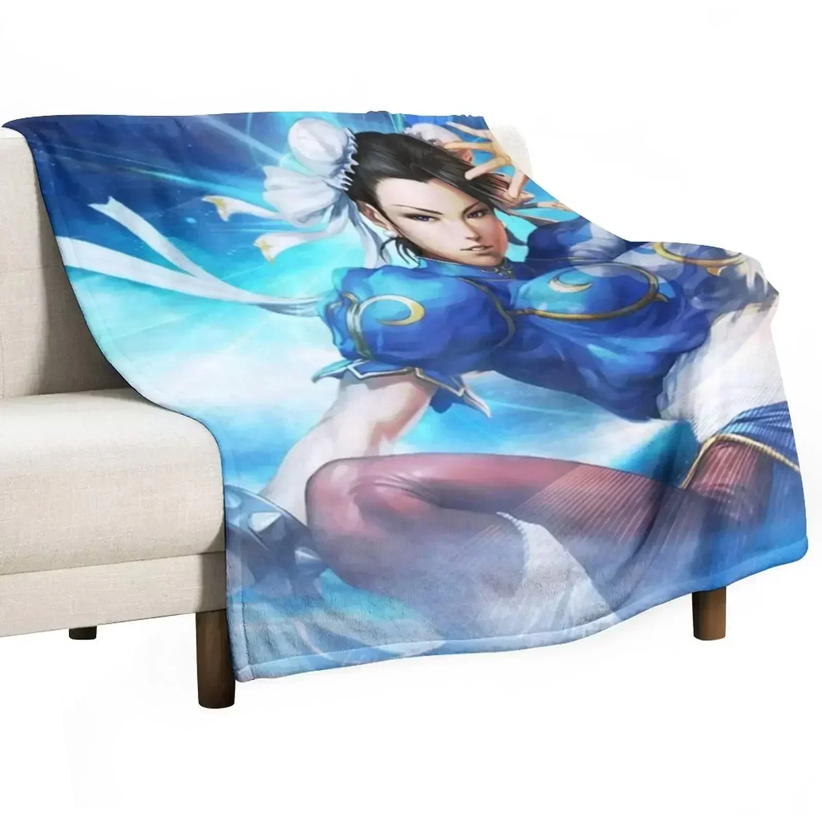 

Chun Li Throw Blanket Softest Bed covers Blankets