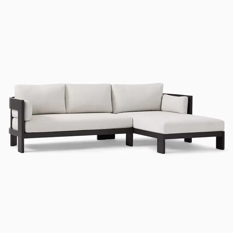 Modern terrace garden sofa waterproof aluminum luxury modular combination, recliner sofa, hotel terrace sofa set outdoor