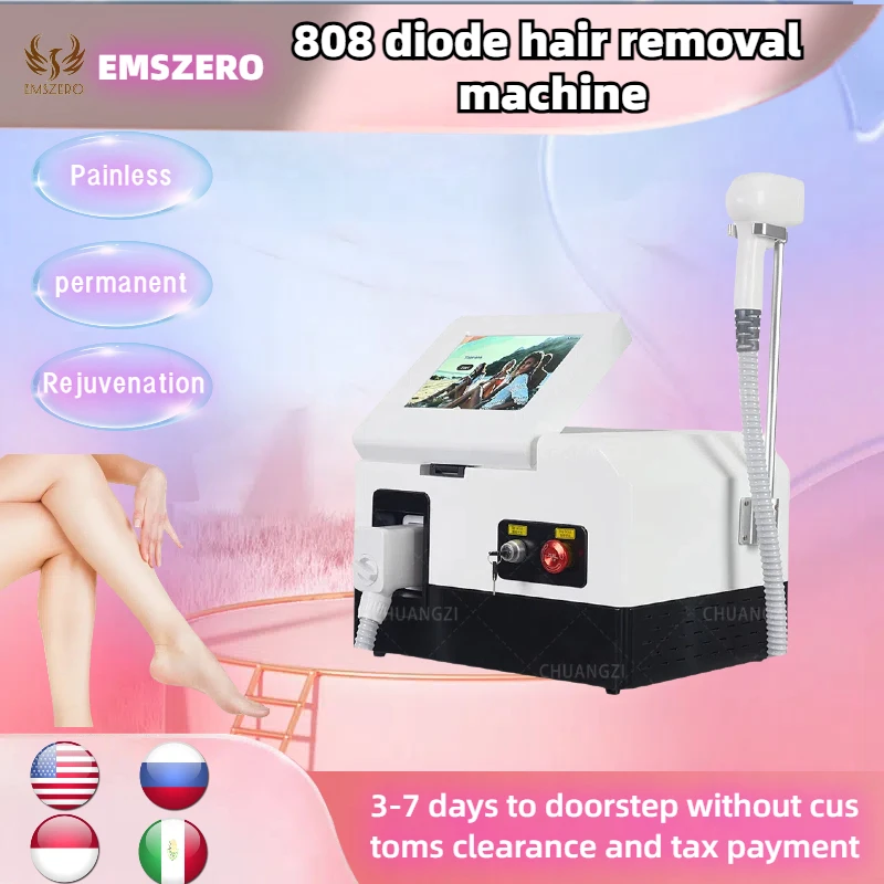 

New Design 2000W Diode Laser 808nm Three Wavelengths 755 808 1064 Hair Removal Machine with Cooling Handle