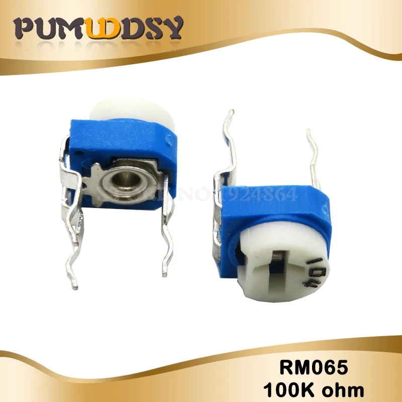 20PCS RM065 RM-065 100K ohm 104 RM065-104 Trimpot Trimmer Potentiometer variable resistor