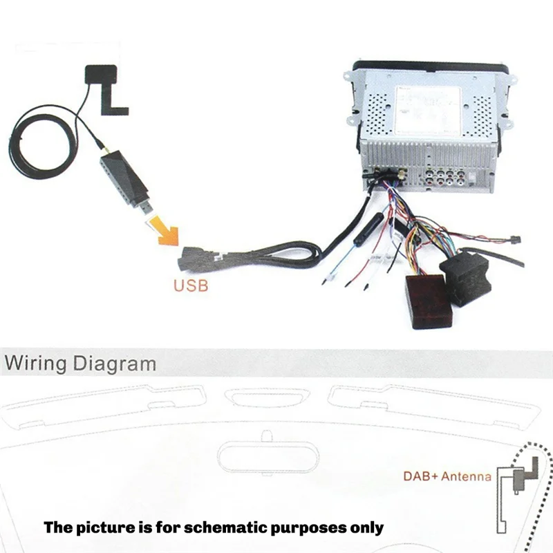 Eccellente-DAB Interfaccia USB Autoradio Antenna Amplificatore Ricevitore Sintonizzatore Box Adattatore Segnale Booster Modulo Dongle Per Android 5.1+