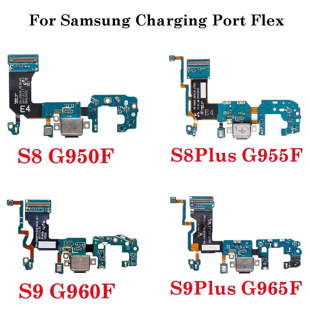 1Pcs USB Charging Port Flex For Samsung Galaxy S8 S9 Plus G950F G955F G960F G965F Doct Connector Charger Board Flex