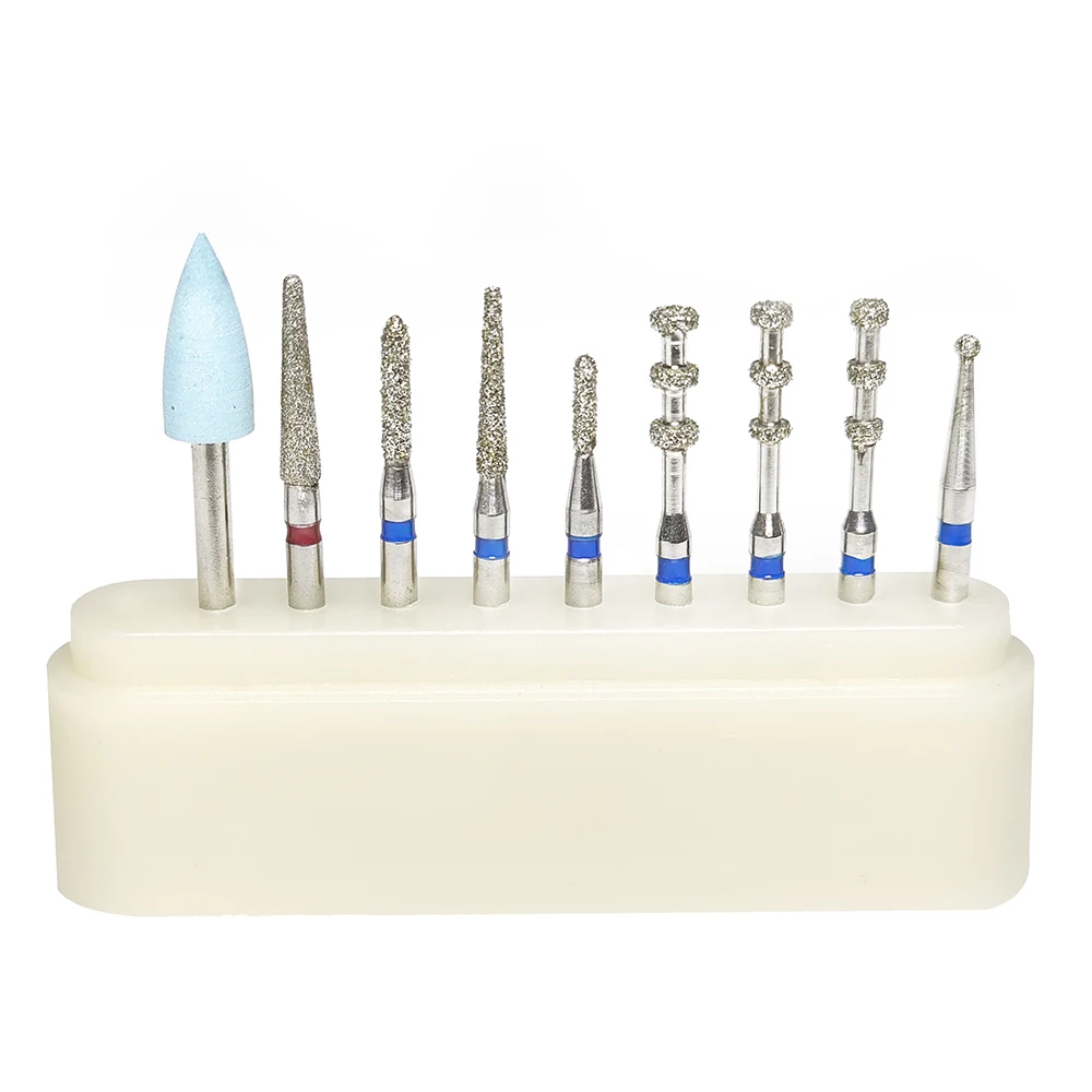 45 Pieces (5 Boxes ) 6000 Dental High Speed Diamond Burs Kit Dental Instrument Professional For Porcelain Veneers Preparation