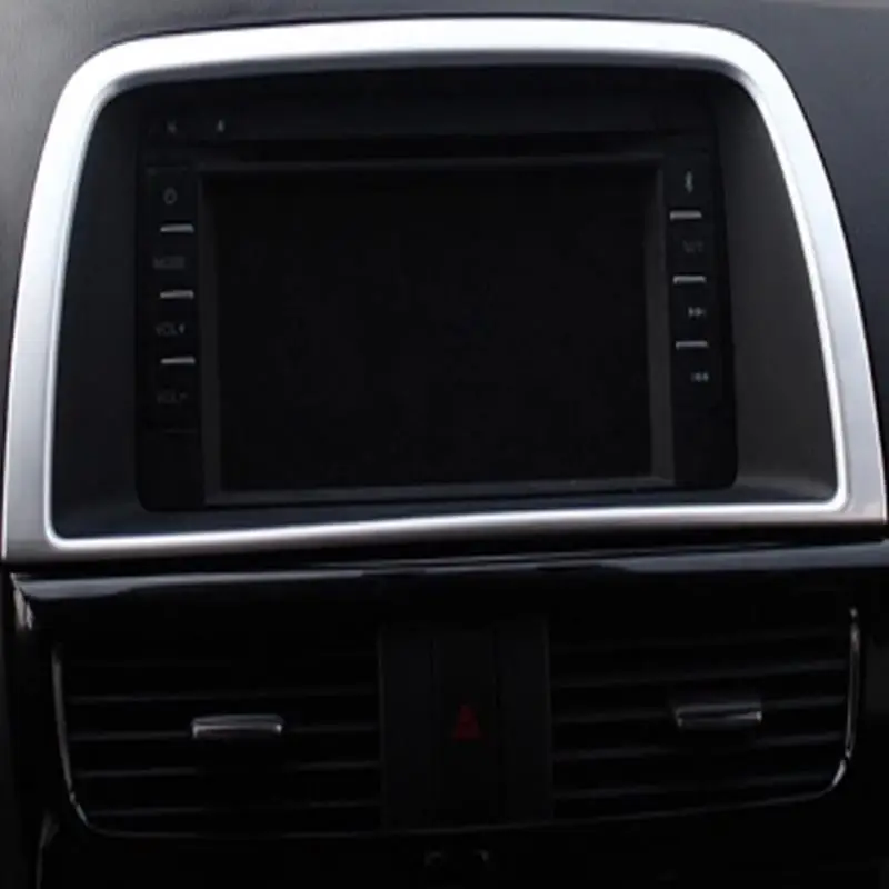 

AR-For Mazda Cx-5 Cx5 Ke 2012 2013 2014 2015 2016 Chrome Interior Dashboard Center Control Navi Screen Cover Trim Frame Decorati
