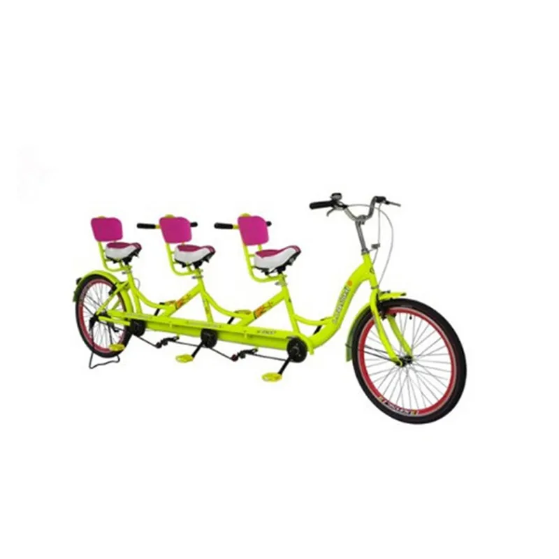 2 unids/lote Pedal amantes de tres personas bicicletas Surrey adulto turismo carretera Tandem bicicleta de turismo
