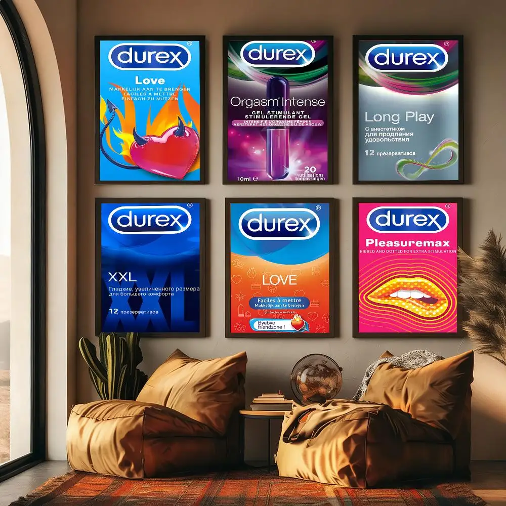 Sexy C-Condom brand Painting Calligraphy Canvas Poster Hallway Bedroom Living Room Home bar Decoration interior Wall