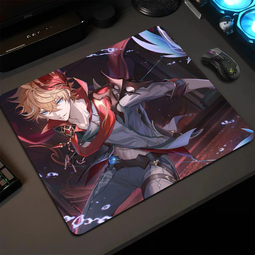 Tartaglia Childe Genshin Mousepad Small LockEdge Mouse Pad For Gamers Computer Desk Pad Anti-slip Rubber