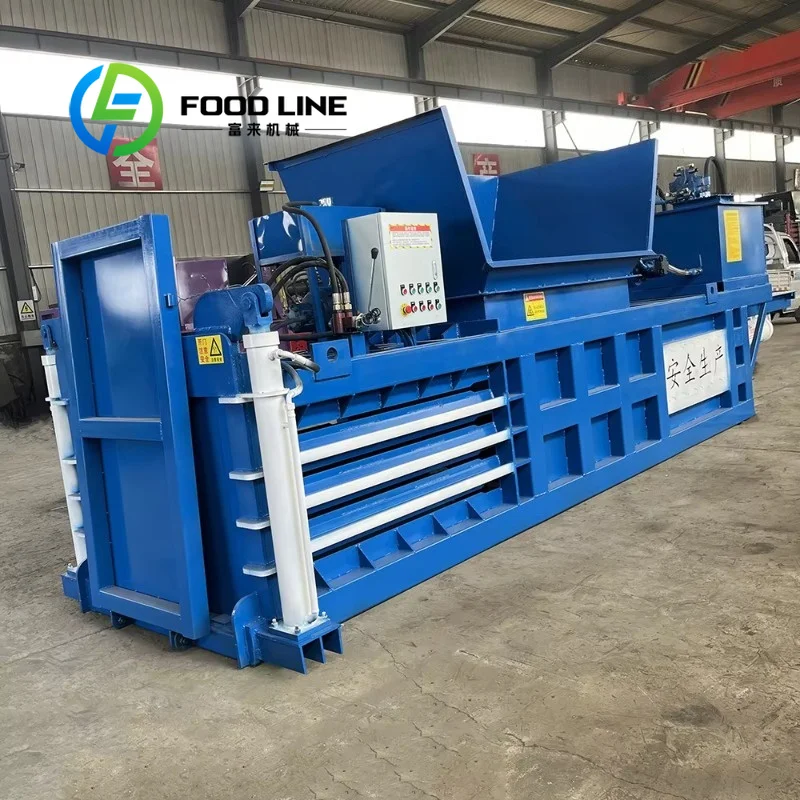 Horizontal Hydraulic Baler Safe Operation Design Compactor For Waste Plastic Carton Recycling Factory Daily Compacting Work