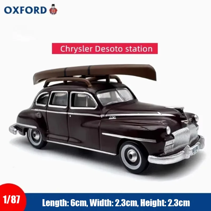OXFORD 1: 87 Retro Chrysler Desoto Station Wagon Alloy Trolley Simulation Car Model Static Decoration Collectibles Gift Toys