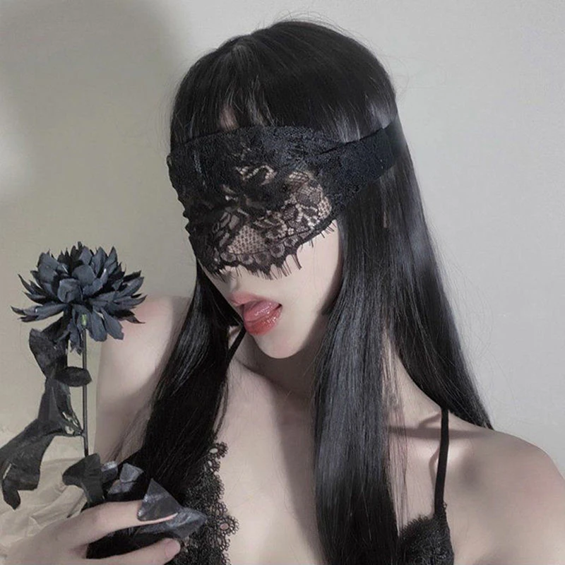 

Ladies Sexy Lace Blindfolds Black White Cutout Patch Blindfolds Exotic Clothing