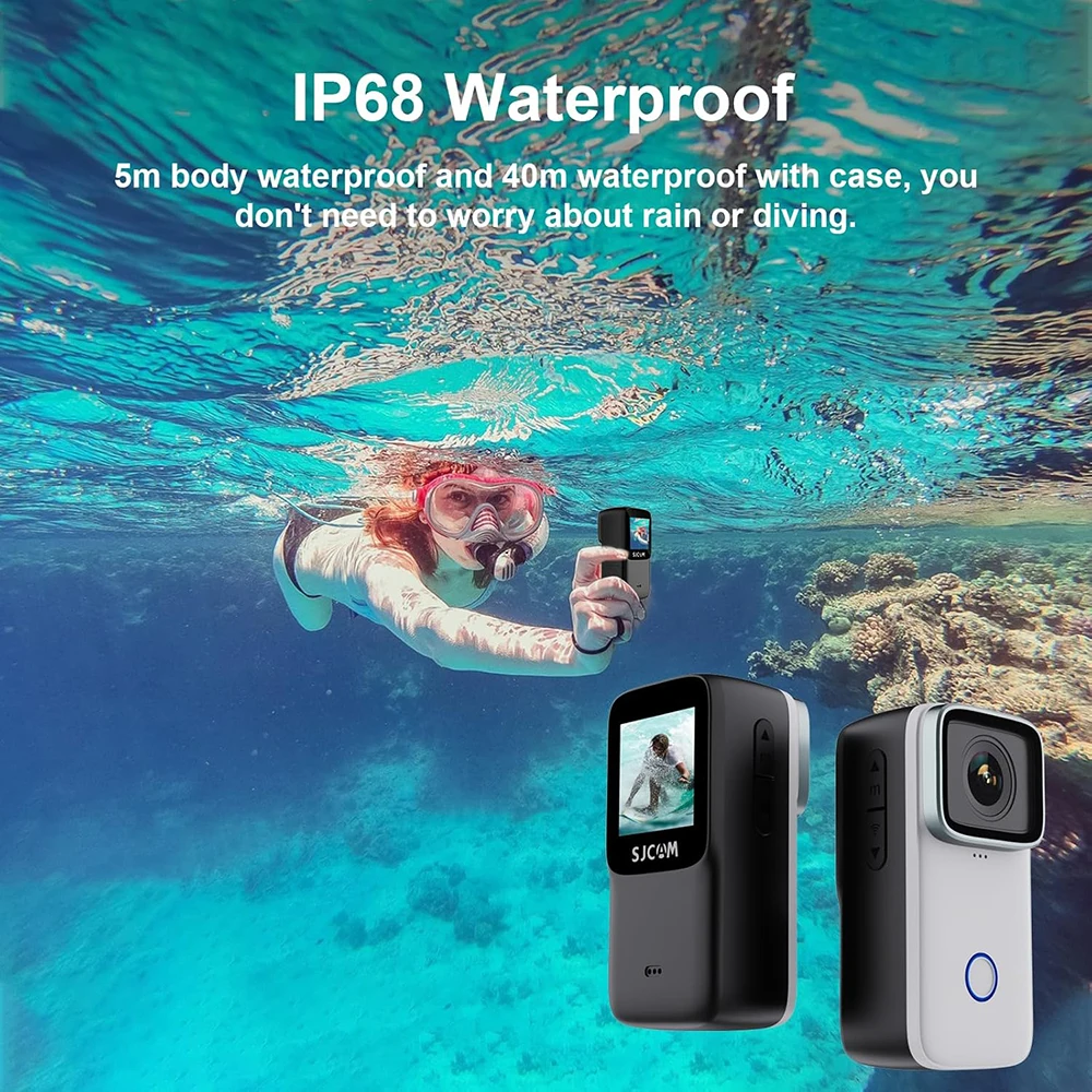 Christmas Gift SJCAM C200 PRO C200 4K Action Camera Underwater Waterproof Best Sports Cam 2024 Cycling Long Battery Life Fast