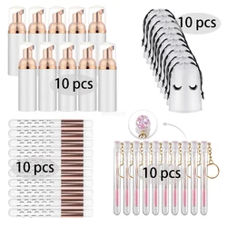 40pcs 60ml leere Flasche Wimpern verlängerung Pflege Make-up Werkzeuge Reises chaum Spender Kunststoff Reinigungs seife Flasche Hautpflege-Tools