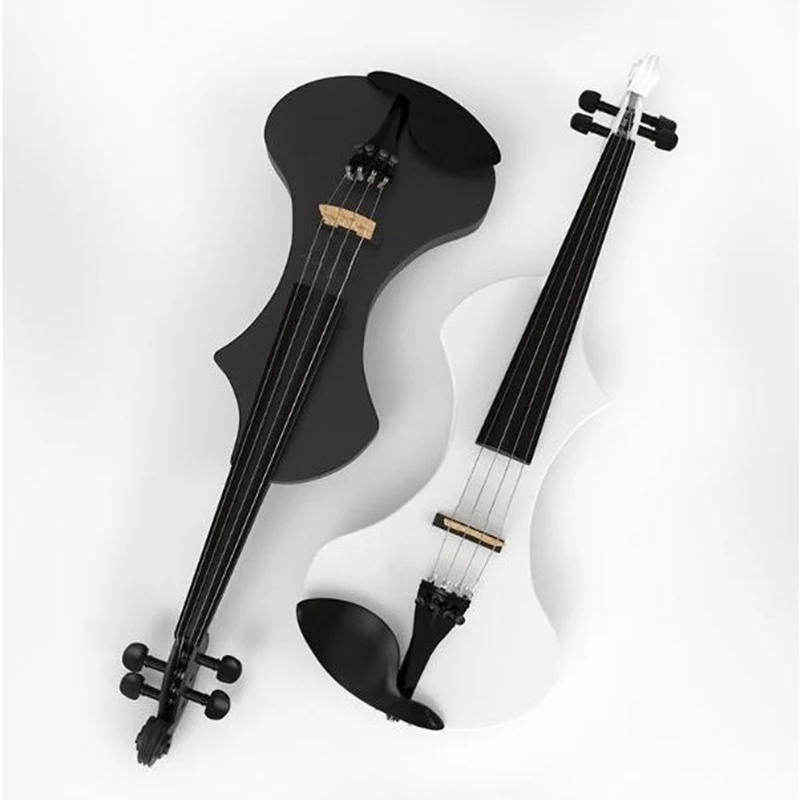 Silent Electronic Violin 4/4 Adults Beginners Violin Set Childrens Performance Level Violins Home Practice Electric Violins