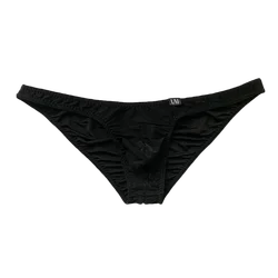 Hip Silk Skating Silk Low Waist Men's Sexy Briefs Ultra-thin Breathable Solid Color Three-dimensional Men's Underwear