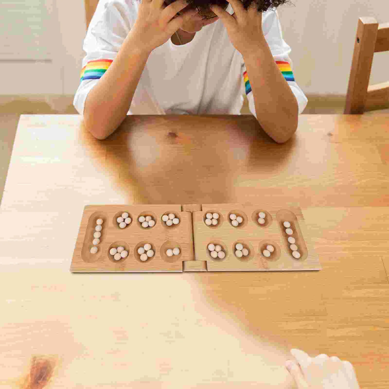 Brain Chess Playset Mancala Marble Game Wood Montessori Game Preschoool Board Game Chess Board Game African Chess