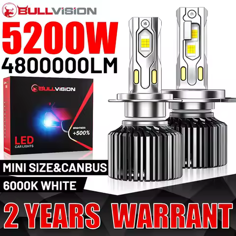 5200000LM H7 H4 Led Headlights CANBUS H11 H8 H9 9012 9006 9005 Turbo 4800W 5570 CSP Chips Car Bulbs With Fan 6000K Fog Lamps 12V